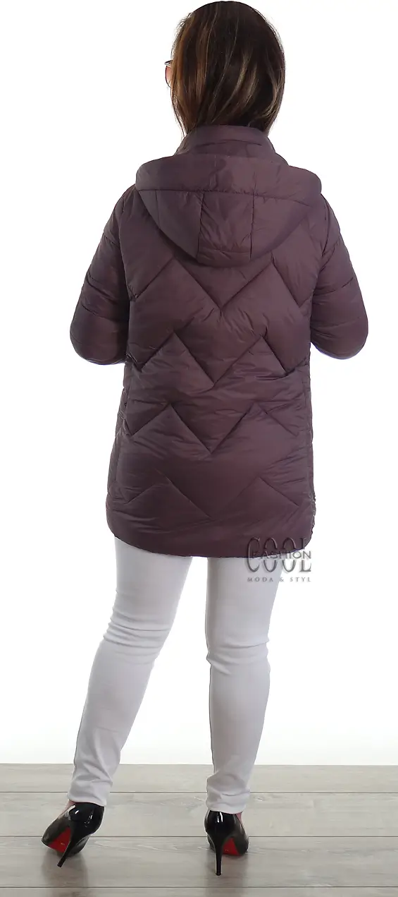 Ocieplona przejściowa kurtka na podszewce BASIC fioletowa 7 Ocieplona przejściowa kurtka na podszewce BASIC fioletowa - obrazek 7