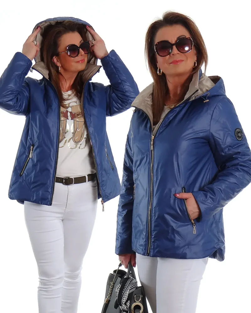 Lekka przejściowa kurtka z plakietką SUNNY niebieska