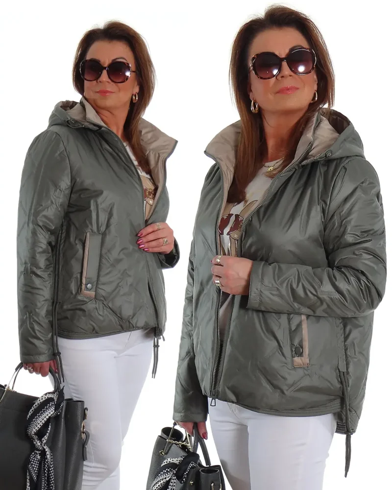 Lekka przejściowa kurtka DORIS zielona