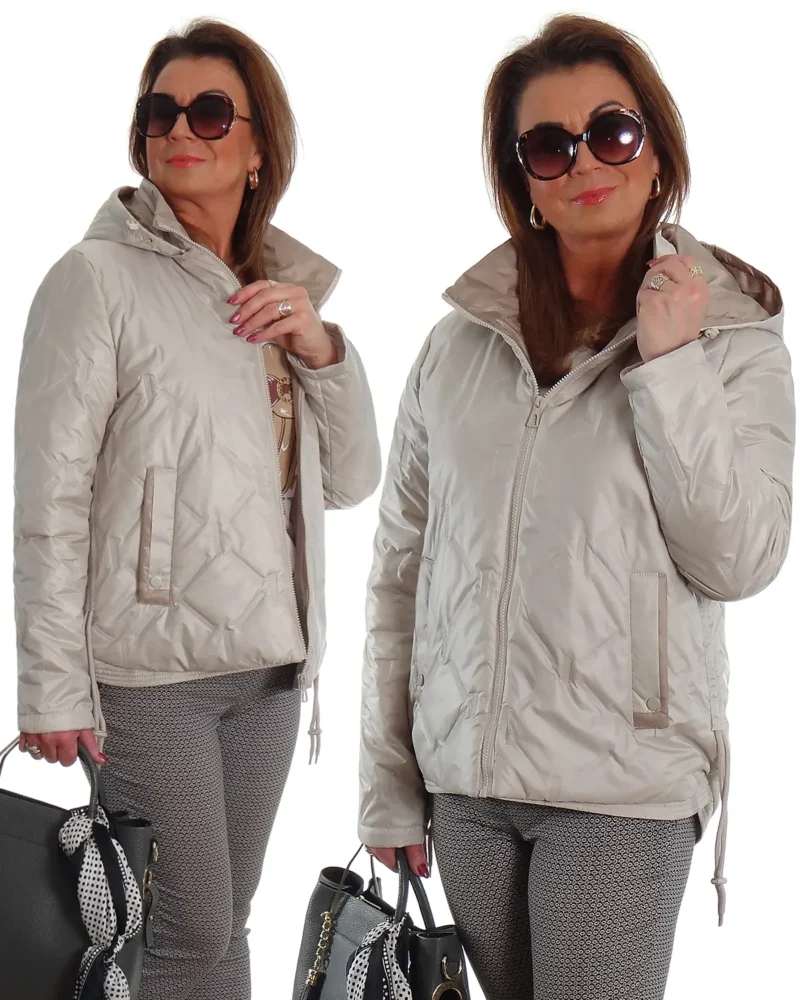 Lekka przejściowa kurtka DORIS perłowa